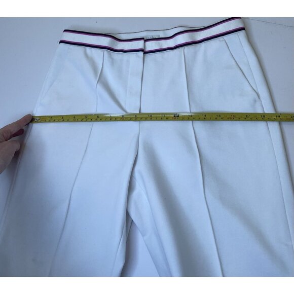 Escada High Rise Stretch Skinny White Pants Logo 38 EU 6 US - Picture 7 of 7